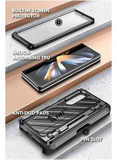 SupCase Unicorn Beetle Pro Case For Samsung Galaxy Z Fold 4 5G 2022 Full Body Dual Layer Rugged Case With Built In Screen Protector And Kickstand And S Pen Slot Black  - Image 2