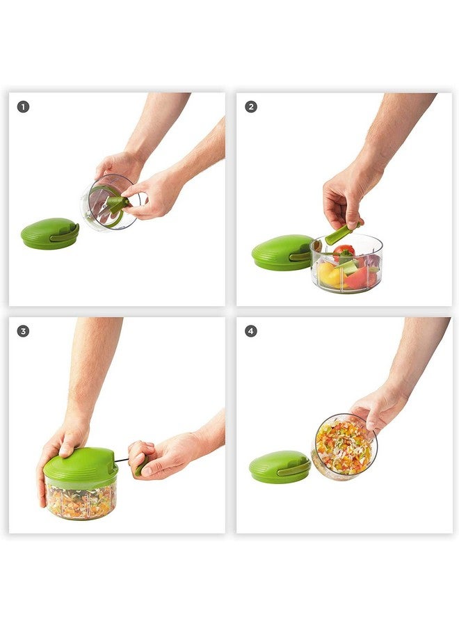 كون ريكون مفرمة Kuhn Rikon Pull Chop/معالج طعام يدوي مع آلية سلك، أخضر، سعة كوبين  - Image 2