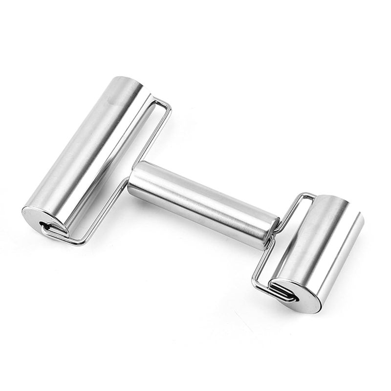 iziusy Stainless Steel Double Dough Roller PastryPizza Roller NonStick Pizza Roller for Home Kitchen Baking Cooking 413in 236in - Image 1