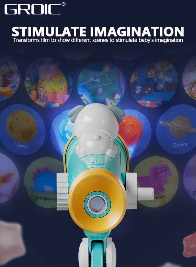 GROIC Little Experimenter Telescope for Kids, Children Telescope + Projector and 48 Space Images, Including Educational Activity Book, Great Educational and Space Toy for Kids - Image 4