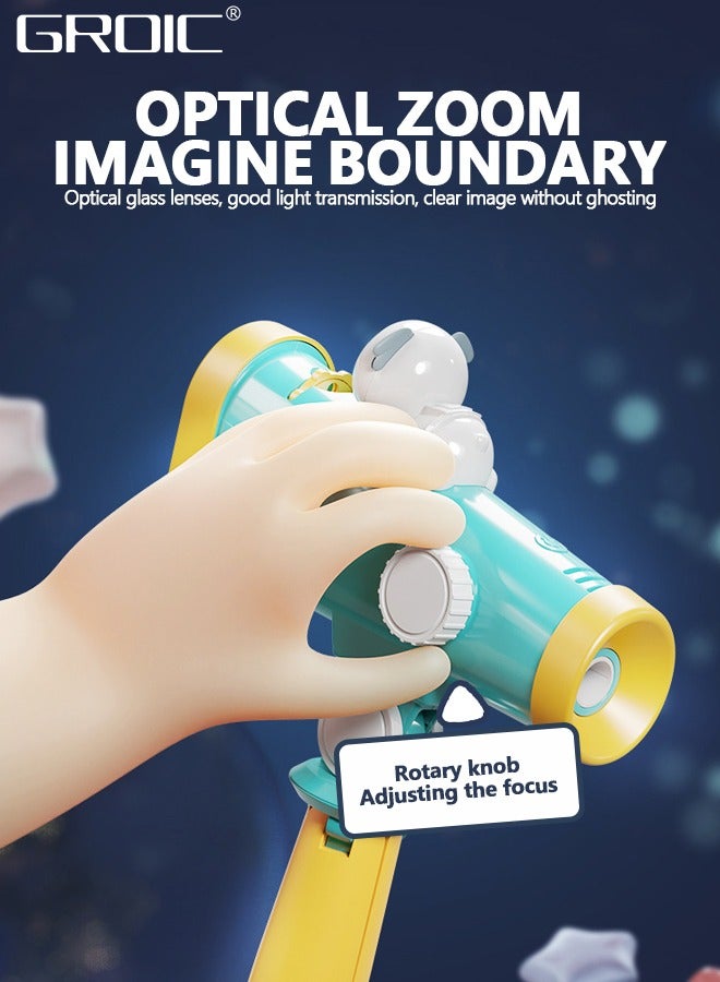 GROIC Little Experimenter Telescope for Kids, Children Telescope + Projector and 48 Space Images, Including Educational Activity Book, Great Educational and Space Toy for Kids - Image 3