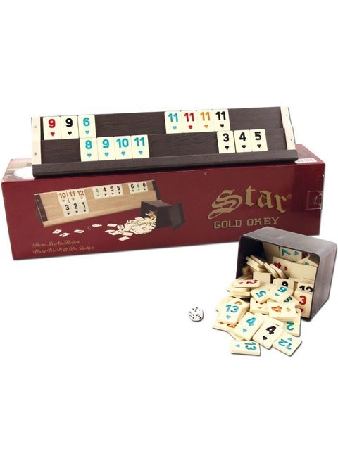 Gold Wooden Rummy Set