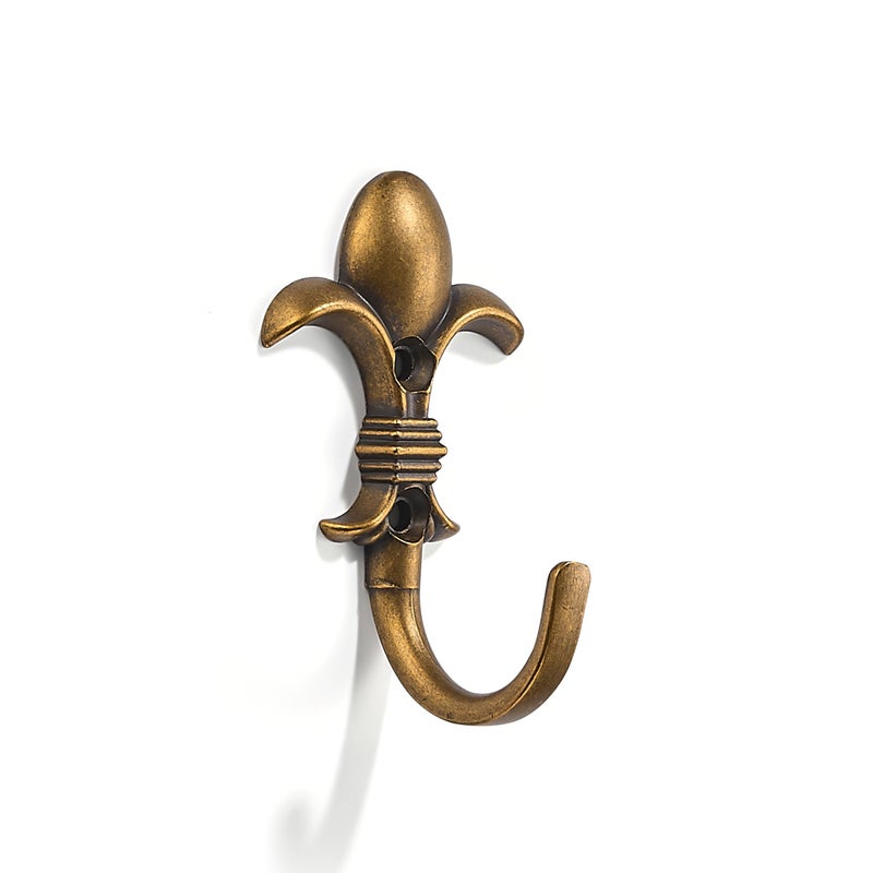 khtumeware 5 Packs 3 inch Antique Brass Heavy Duty Door Hanger Towel Robe Clothes Cabinet Closet Towel Hooks Bathroom Coat Robe Wall Hook for Bathroom Bedroom Kitchen Hotel mudroom Hooks - Image 2