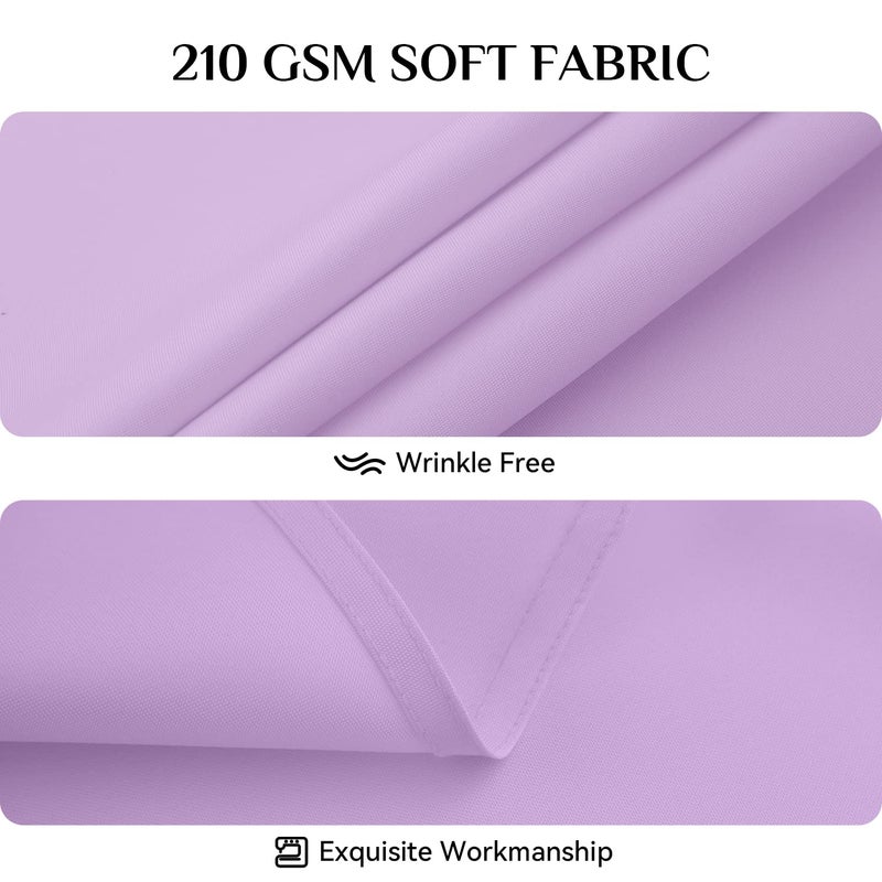 Softalker Round Tablecloth  Waterproof & Stain Resistant Table Cloth Wrinkle Free Fabric Washable 210GSM Polyester Table Cover for Spring/Party/Outdoor - 120 inch Lavender - Image 4