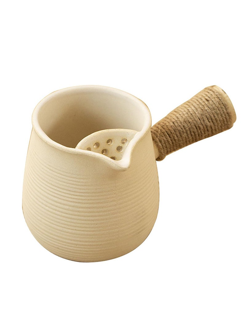 KASTWAVE Ceramic Teapot for Charcoal Grill, 17.6OZ/500ml Clay Stove Boiling Teapot Multipurpose Outdoor Charcoal Grill Stove Tabletop Barbecue Grill for Camping RV Picnic Backyard (Pot) - Image 1