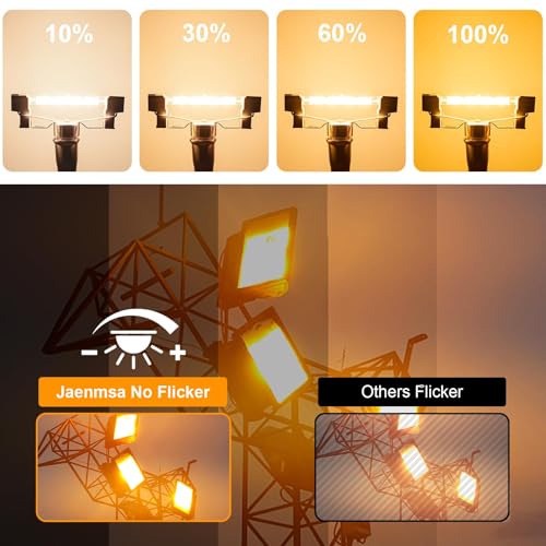 Jaenmsa R7S 150W Halogen Light Bulbs 118mm, 150 Watt J Type T3 Bulbs 120V, 4.6 Inch R7S Halogen Work Light Bulb with Double Ended Light Bulbs for Work, Security, Landscape Lights, Dimmable,5 Pack - Image 5