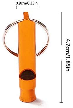Ergonflow Set of 12 Extra Loud Whistles for Camping Hiking Hunting Outdoors Sports and Emergency Situations, Sturdy but Light Aluminium Key Chain Signals - Image 2