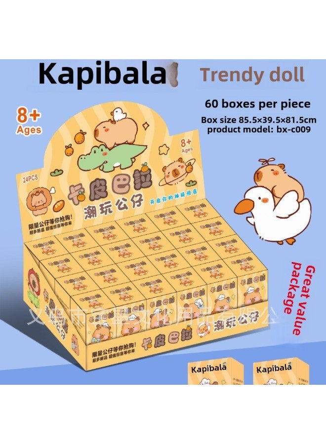24 Into The Surprise Blind Box Cute Doll Toy Canteen Stall Animation Soft Rubber Sanlio Egg Z-Color:24 Pieces Of Cloth Iron Ring + Doll (14-18 Grams Each) - Image 5