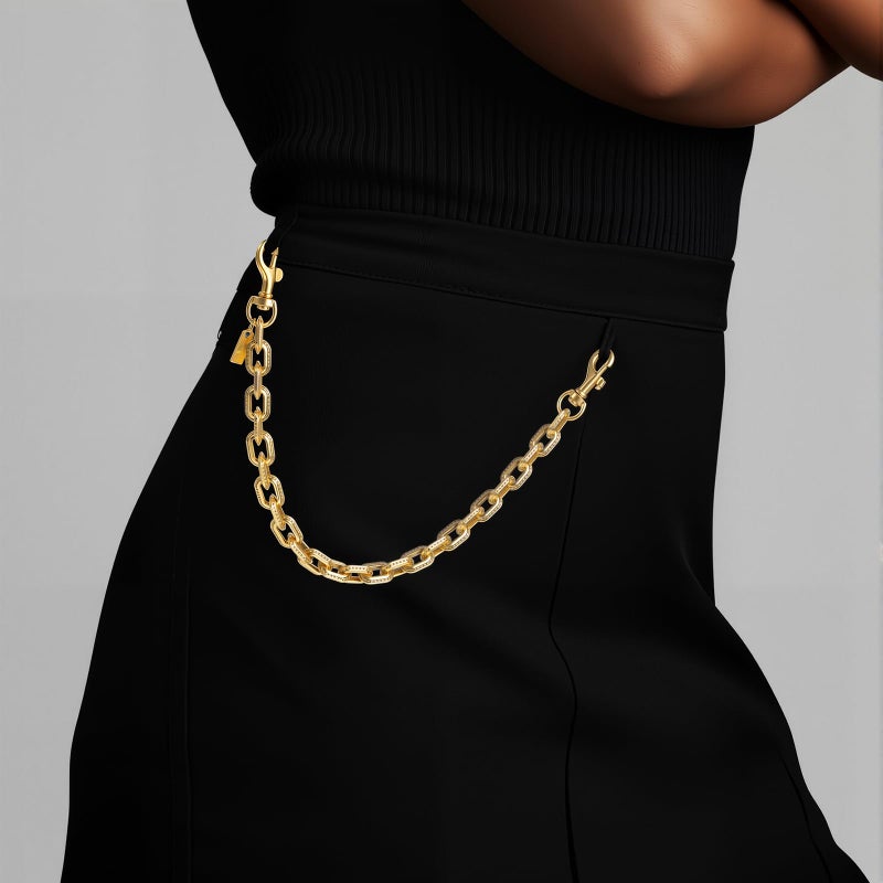 Weixiltc Bag Charm Chains for Women, Cute Purse Extender Chain, Punk Charm Pants Link Chain for Girls (Metal-Gold) - Image 4