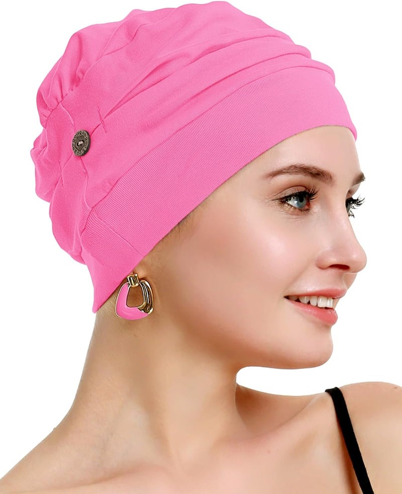 osvyo Cotton Chemo Turbans for Women Cancer Hairloss hat - Cotton Lightweight Headwear Sealed Packaging - Image 4