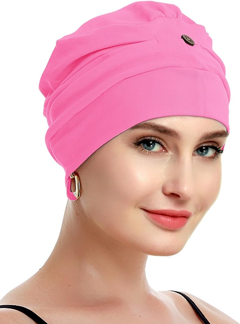 osvyo Cotton Chemo Turbans for Women Cancer Hairloss hat - Cotton Lightweight Headwear Sealed Packaging - Image 3