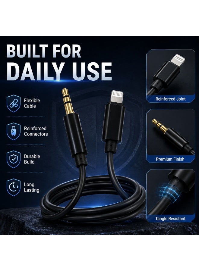 Lightning to 3.5mm AUX Audio Cable 1M for iPhone Audio Adapter Jack Connector Hi-Fi Sound GL060 - Image 5