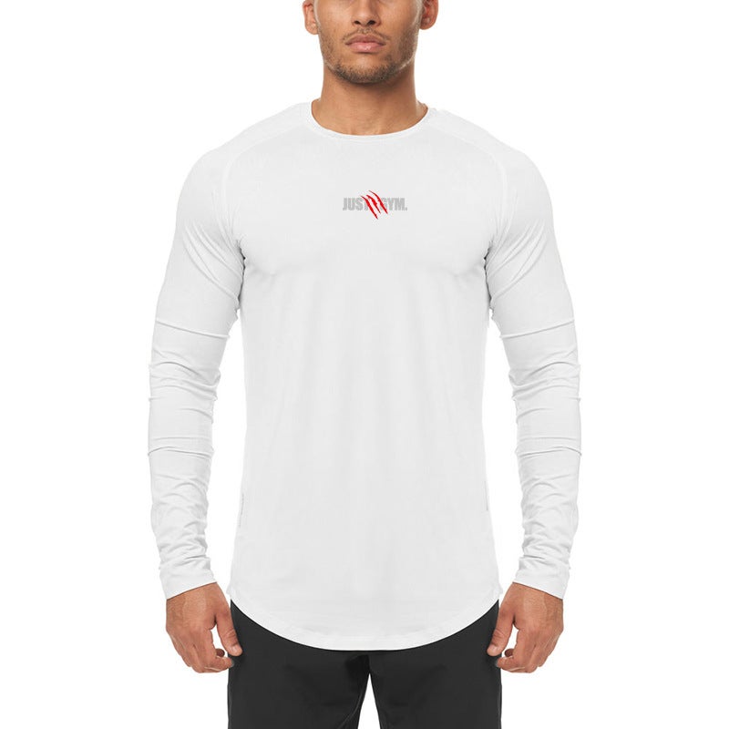 Sports Fitness Tights Men'S Trend Long Sleeve T-Shirt Basketball Training Muscle Top - Image 3