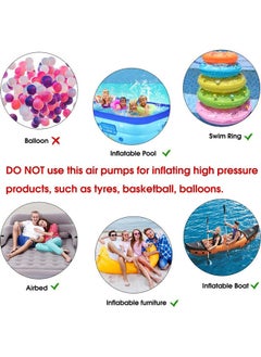 Loquat Portable Electric Air Pump Black 10.5 x 10.2 x 10.3cm  - Image 2