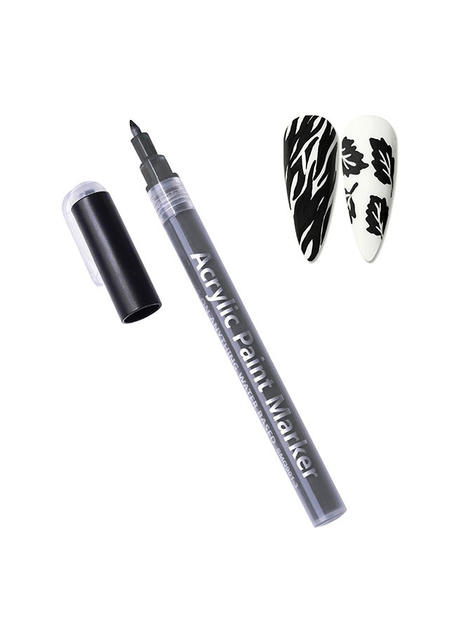 brunson Acrylic Paint Markers Pens  for Nails Painting Wood Fabric Card Paper Ceramic & Glass Paint Marker  APM(Black)  - Image 1