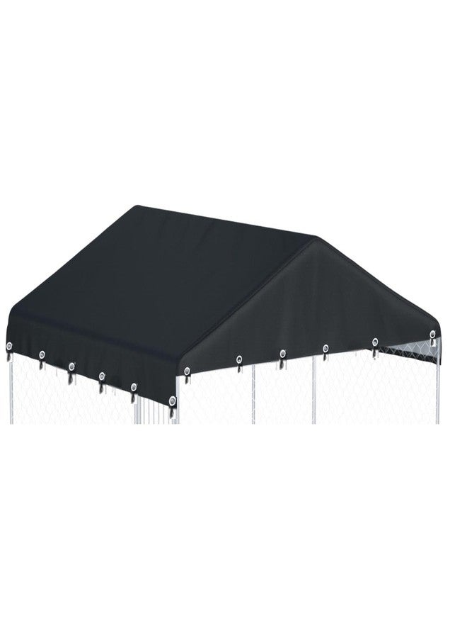 Ddeman Outdoor Dog Kennel Cover 10'W x 10'L Made of 600D Waterproof Oxford Cloth- Black Replacement（Without Frame） - Image 1
