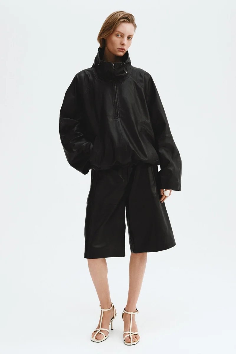 H&M Leather Bermuda shorts