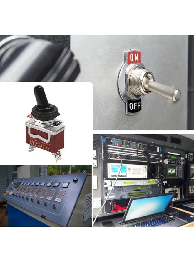 12 قطعة من مفتاح التشغيل/الإيقاف الأحمر ثقيل التحمل 12 فولت تيار مستمر 30 أمبير مع أغطية واقية - Image 3