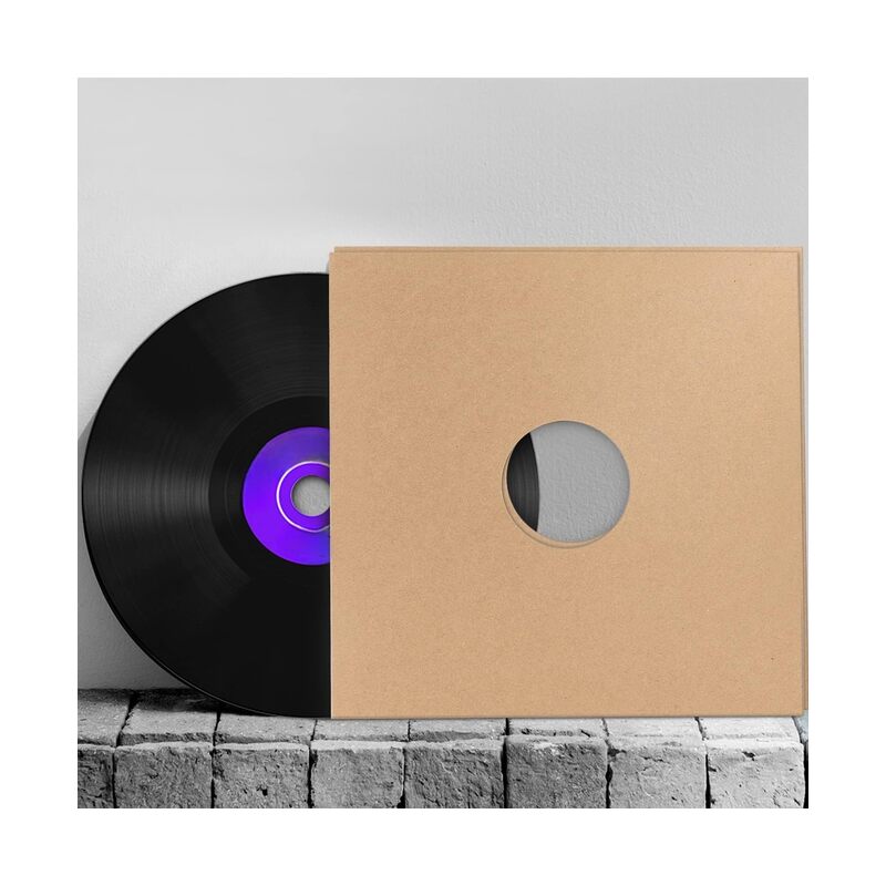 10 قطع من أغلفة ورق الكرافت لأقراص الفينيل مقاس 12 بوصة، أغطية أقراص فينيل من الورق المقوى السميك غير اللامع بوزن 350 جرامًا للمتر المربع، علبة تخزين أرشيفية لأقراص الفينيل (بني) - Image 4