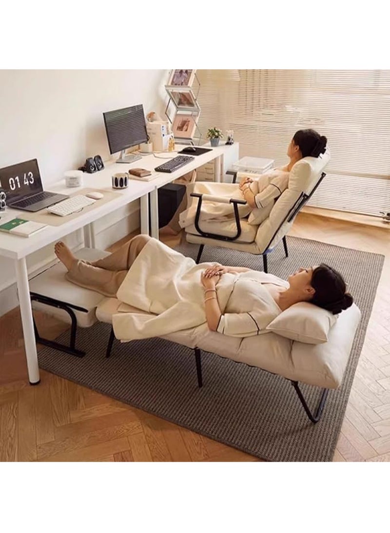 Folding Sofa Recliner Arm Chair Convertible Sofa Bed Sleeper Chair 5 Position Adjustable Backrest - Image 3
