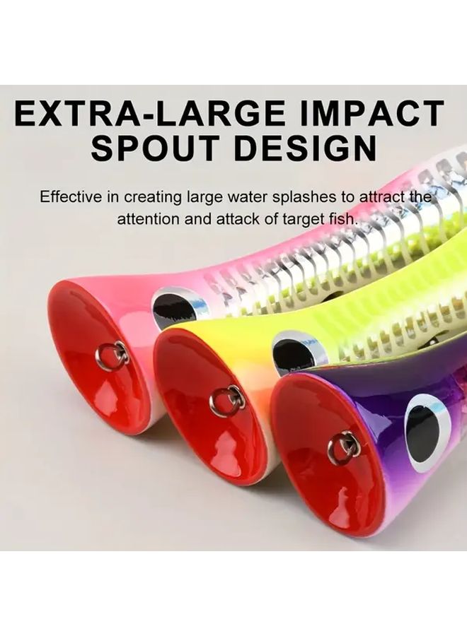1pcs Wooden Fishing Lure 120g Topwater Floating Hard Body Swimbait Red And Yellow For Saltwater And Freshwater Fishing - Image 3