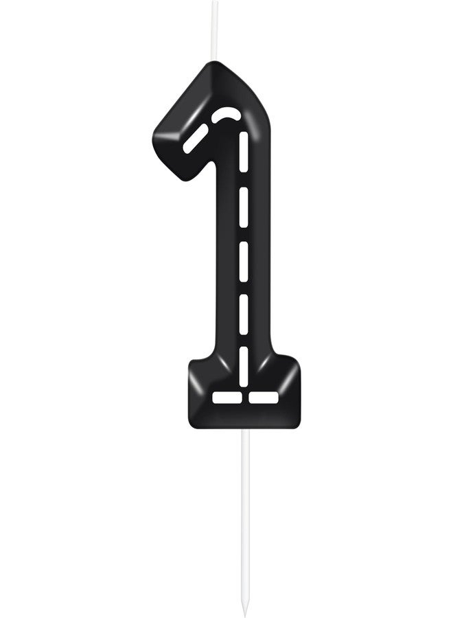 IQMLQV Race Car 1 Candle,Fast One Birthday Candle,1 Candle for Cake Boy,One Fast Cake Topper Birthday Decor for Party Suppliers - Image 1