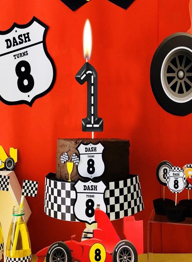 IQMLQV Race Car 1 Candle,Fast One Birthday Candle,1 Candle for Cake Boy,One Fast Cake Topper Birthday Decor for Party Suppliers - Image 2
