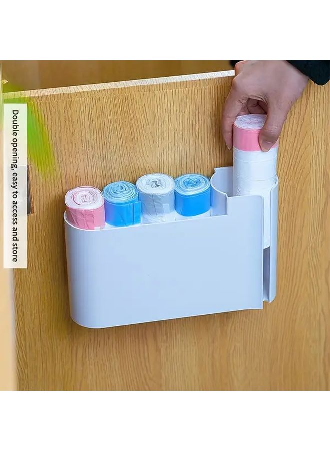 White Wall Mounted Organizer No Drill Space Saving Storage For Kitchen Garage - Image 5