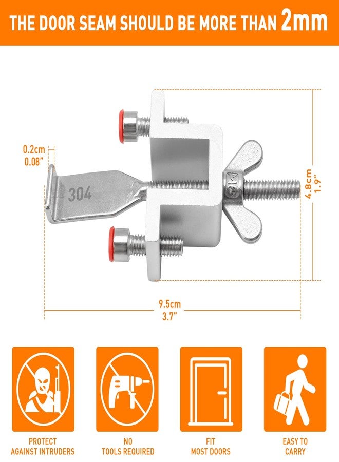 HOWDIA Portable Door Lock Dual Nut Adjustment, Thickened Body Hotel Door Locks for Travelers Security, Home Door Safety Locks from Inside for Additional Privacy, Perfect for Traveling Apartment College - Image 3