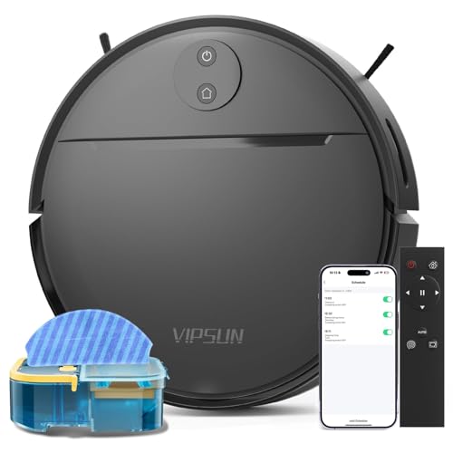 VIPSUN Robot Vacuum and Mop Combo with 4000Pa Suction, APP/Voice/Remote Control, Robotic Vacuums with Personalized Adjustment Setting, Self-Charging, Obstacle Avoidance, Smart Home Robot Aspiradora - Image 1