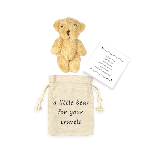 LUOKIFUR Pocket Bear Gifts for Travelers, Overseas Travel, Adventure, Good Luck Gifts,Thoughtful Souvenirs (Travels) - Image 1