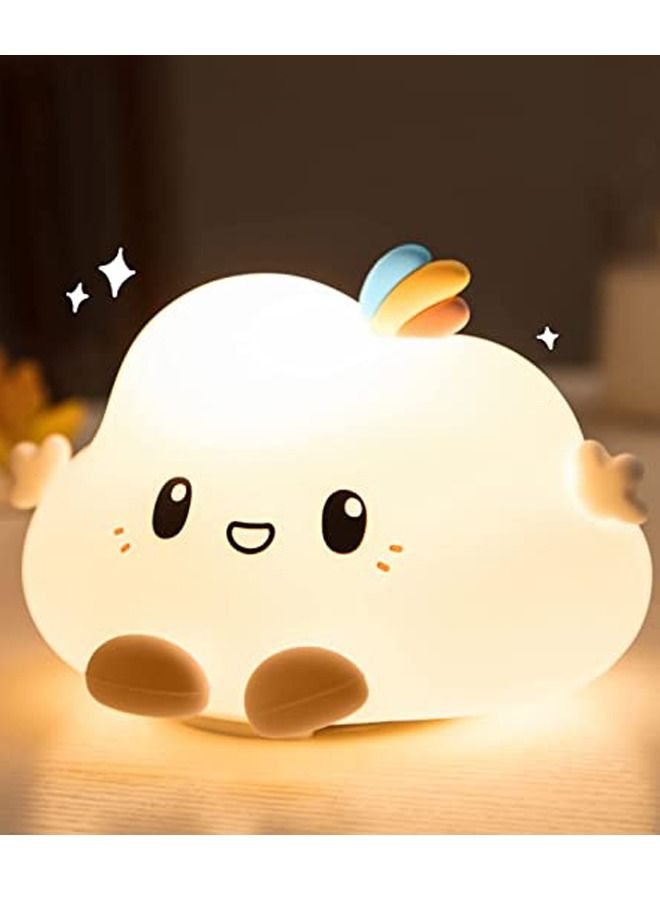 Kelesa Baby Night Light Cloud light,Kids Night Lights for Bedroom Decor,USB Rechargeable Colorful Night Light for Kids Room,Silicone LED Cloud Lights for Bedroom,Lamp Baby Girl Gifts - Image 1