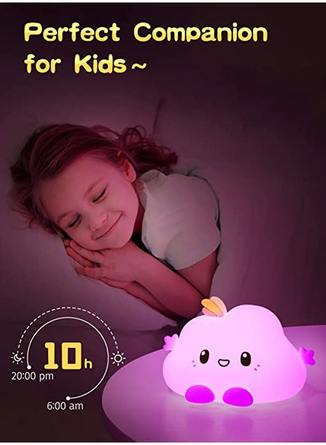 Kelesa Baby Night Light Cloud light,Kids Night Lights for Bedroom Decor,USB Rechargeable Colorful Night Light for Kids Room,Silicone LED Cloud Lights for Bedroom,Lamp Baby Girl Gifts - Image 4