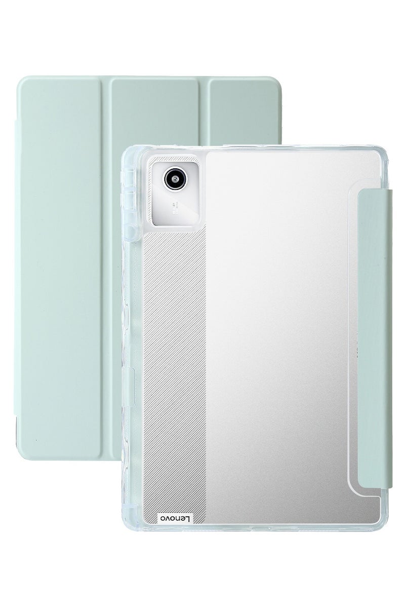 عام غطاء واقي متوافق مع لوحي لينوفو شياوشين باد 2024 مقاس 11 بوصة - تصميم رفيع خفيف الوزن، غطاء ذكي مقاوم للصدمات بقاعدة شفافة مع حامل قلم، ووظيفة إيقاف/تشغيل تلقائي.