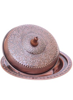 ماركة غير محددة صينيه تقديم نحاس بغطاء للكبسه  - Image 4