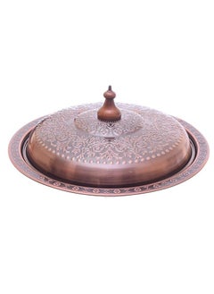 ماركة غير محددة صينيه تقديم نحاس بغطاء للكبسه  - Image 1
