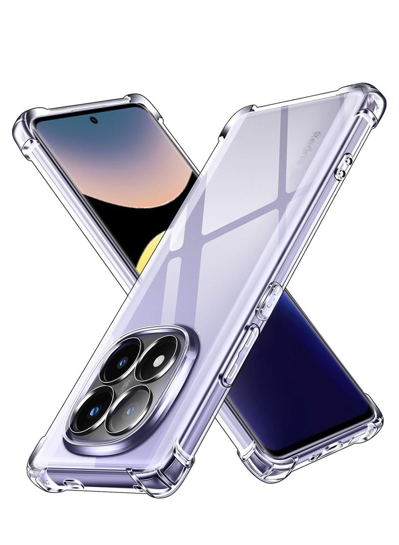 Wtech Xiaomi Redmi Note 14 Pro+ 5G 2025 TPU Bumper Corners with Hard PC Case Cover (MCTPTN) - Clear - Image 1