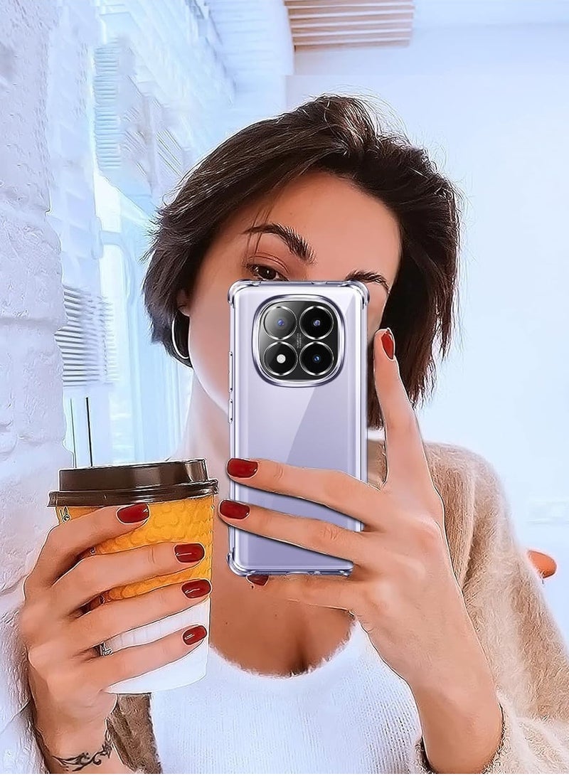 Wtech Xiaomi Redmi Note 14 Pro+ 5G 2025 TPU Bumper Corners with Hard PC Case Cover (MCTPTN) - Clear - Image 5