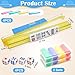 Coolrunner 4PCS Mahjong Racks with Pushers Mahjong AllinOne Tile Rack Pusher Acrylic American Majiang Tile Racks Multi Color Acrylic Mahjong Racks with 2 Sets 4 Colors Bingo Chips and 4pcs dice - Image 4