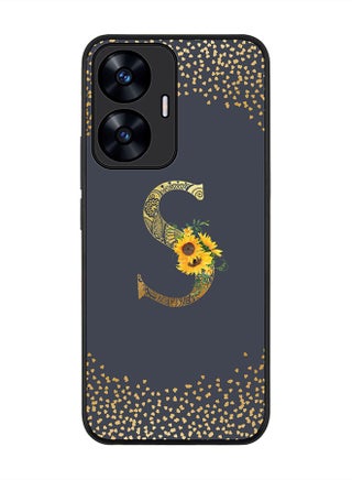 Rugged Black edge case for Realme C55 4G Slim fit Soft Case Flexible Rubber Edges Anti Drop TPU Gel Thin Cover -  Custom Monogram Initial Letter Floral Pattern Alphabet - S  (Grey ) - pzsku/ZBABAFCFF3544DE2186D0Z/45/_/1687791288/b4d3b241-3ae0-42e8-bd9b-ec37d4c43993