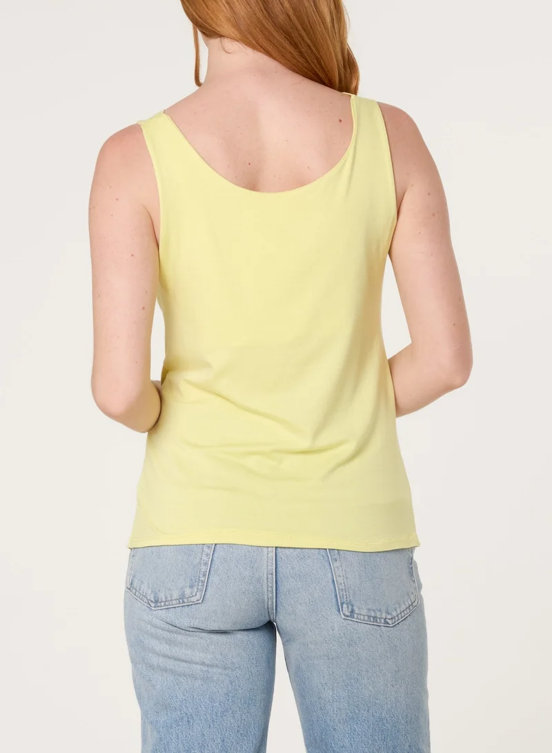بلو فانيلا Sleeveless Cowl Neck Viscose Jersey Top