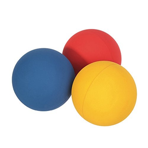 JBM Racquetball Squash 55cm 217 Rubber 1 Red 1 Blue 1 Orange Balls in a Net 6570 Rebound Rate Highly Visible for Racquetball Game Practice Training - Image 1