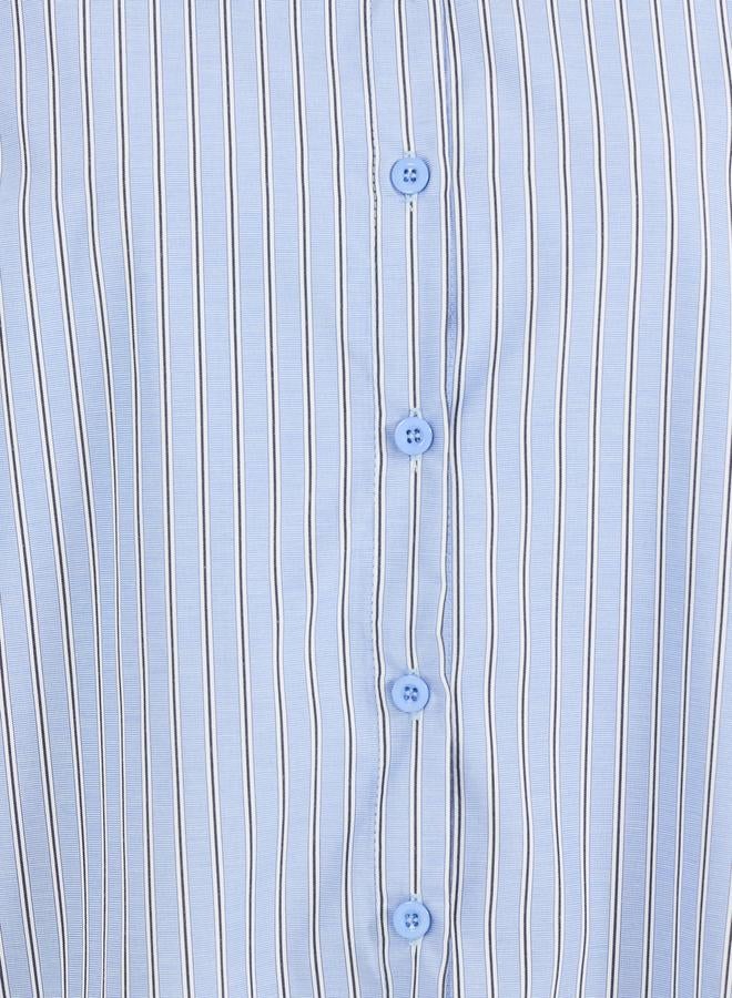 Styli Striped Button Through Oversized Shirt  - Image 4