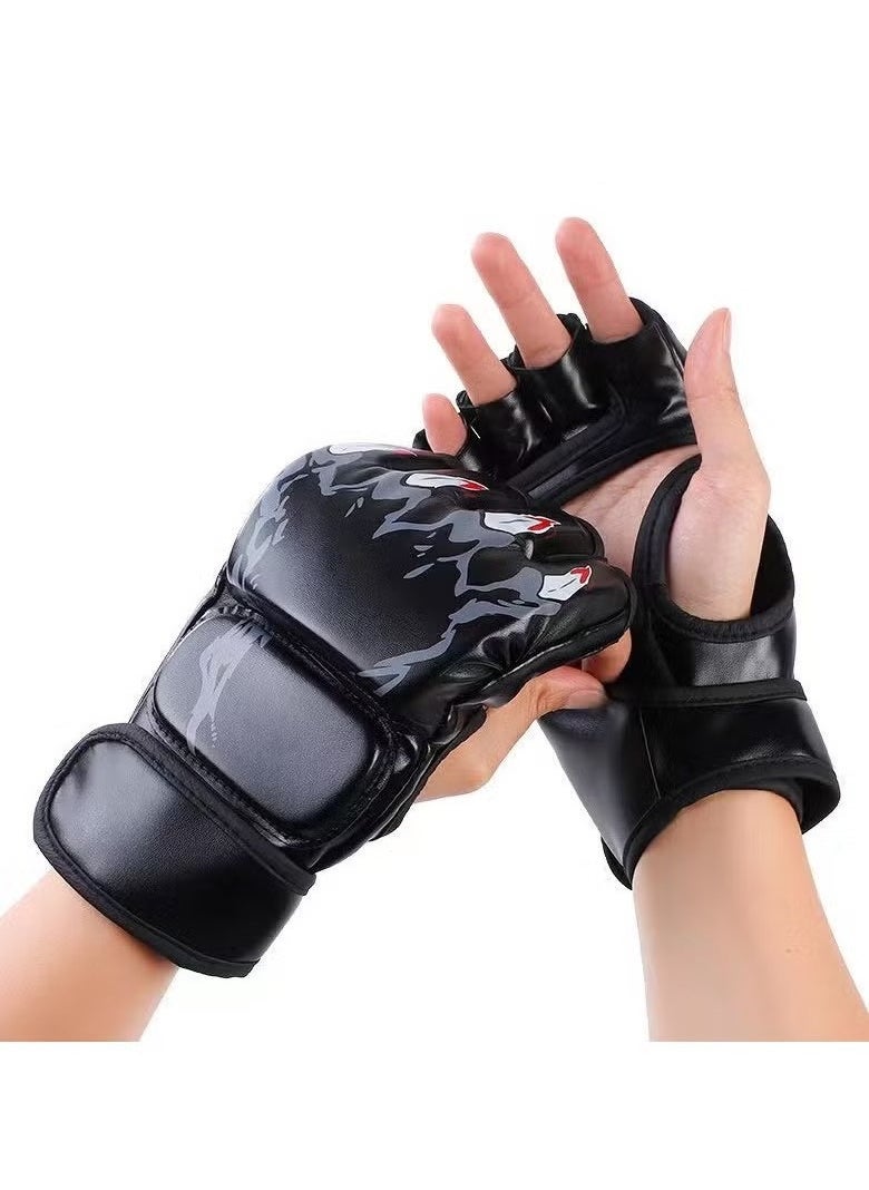 Generic Sparring Gloves for Men Women Half Finger Boxing Gloves Fighting Gloves Boxing Gloves for Punching Bag Training UFC Gloves  - Image 2