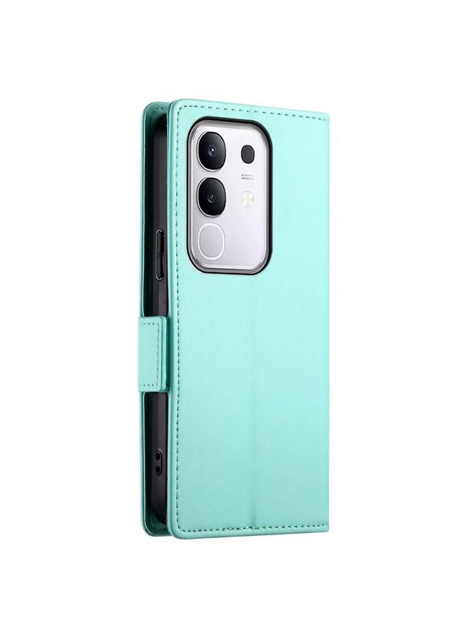 إيروريكس جراب لهاتف vivo Y29s 5G / Y04 4G مع مشبك جانبي مغناطيسي من الجلد المصقول - Image 3