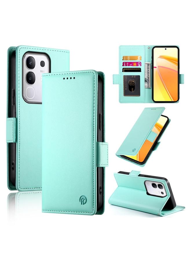 إيروريكس جراب لهاتف vivo Y29s 5G / Y04 4G مع مشبك جانبي مغناطيسي من الجلد المصقول - Image 1