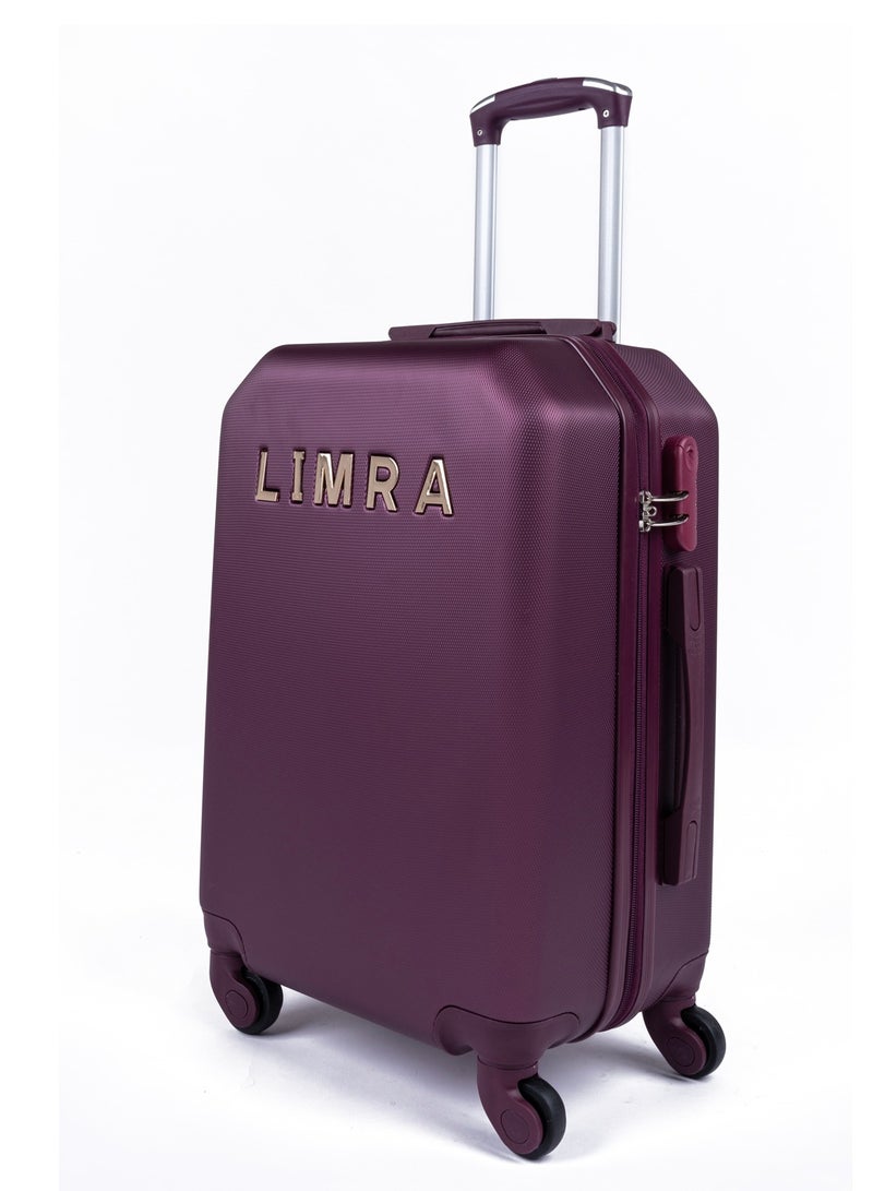 ليمرا طقم شنط سفر مكون من 5 حقائب أمتعة بـ 4 عجلات بتصميم حديث عنابي - Image 2