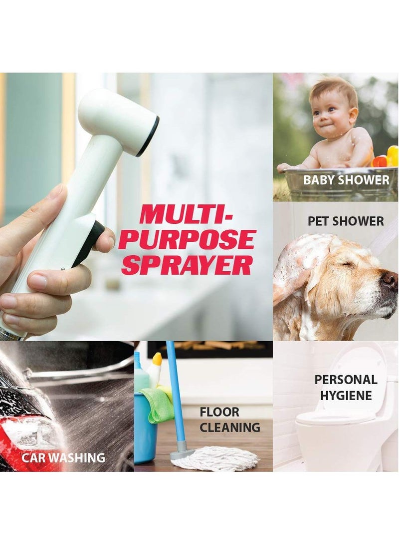 Sweet seven رأس شطاف بخاخ مرحاض مع تركيب على الحائط - مقاوم للصدأ، بلاستيك ABS، فولاذ مقاوم للصدأ ونحاس - Image 5