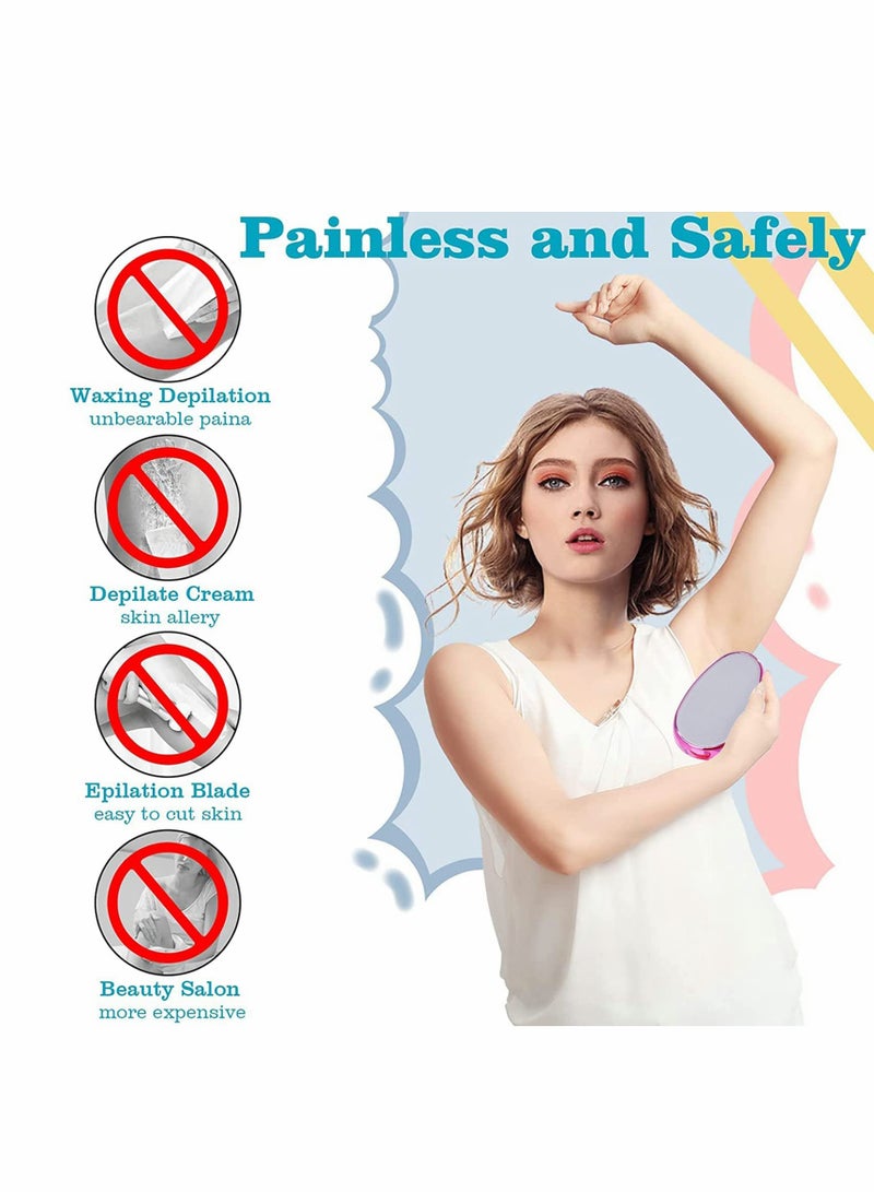 Excefore 2022 Crystal Hair Eraser, Magic Crystal Hair Remover, Painless Hair Removal Stone & Skin Exfoliator Tool for Men Women - Image 2