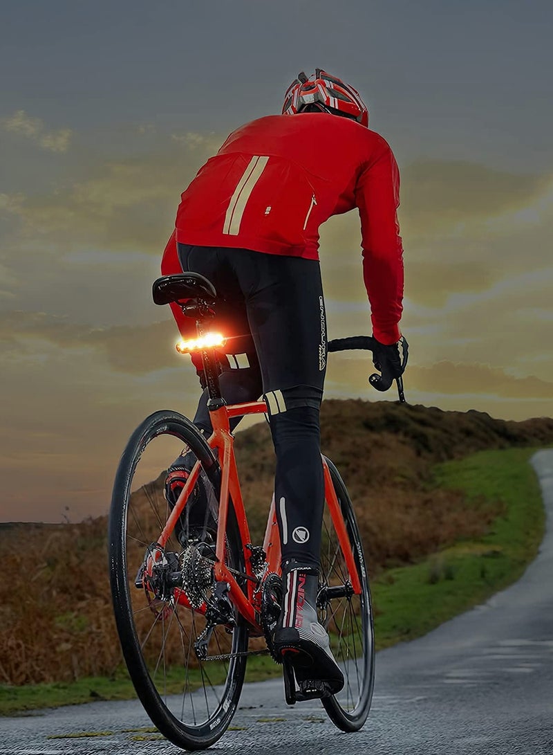 Excefore Bike Tail Light 2 Pack, Rear Back Lights for Night Riding, Bicycle Taillights with Great Battery Life, Easy to Install On Any or Helmet, 7 Mode Options, USB Rechargeable(Red) - Image 2